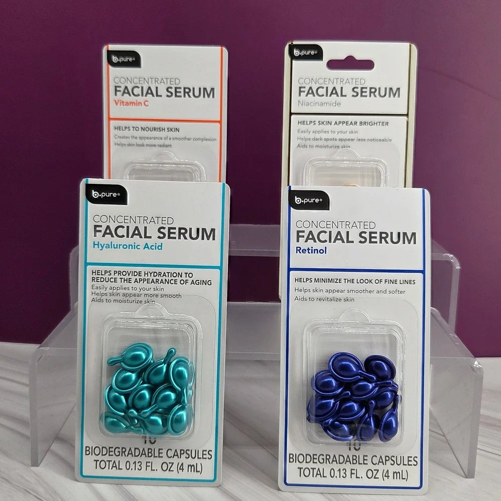 b pure Facial Serum Set Unisex 0 13 oz Vitamin C Retinol Niacinamide Hyaluronic